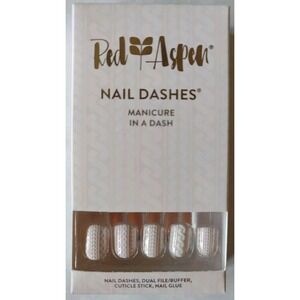 Red Aspen Nail Dashes- Layer Up Lois NEW plaid Short nails Pop on Manicure